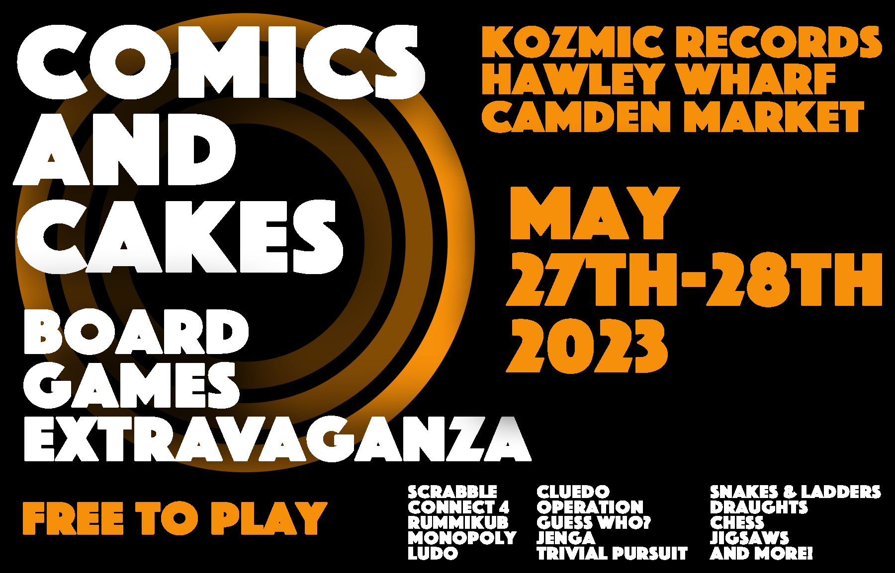 Board Game Extravaganza with Comics & Cakes Camden Market